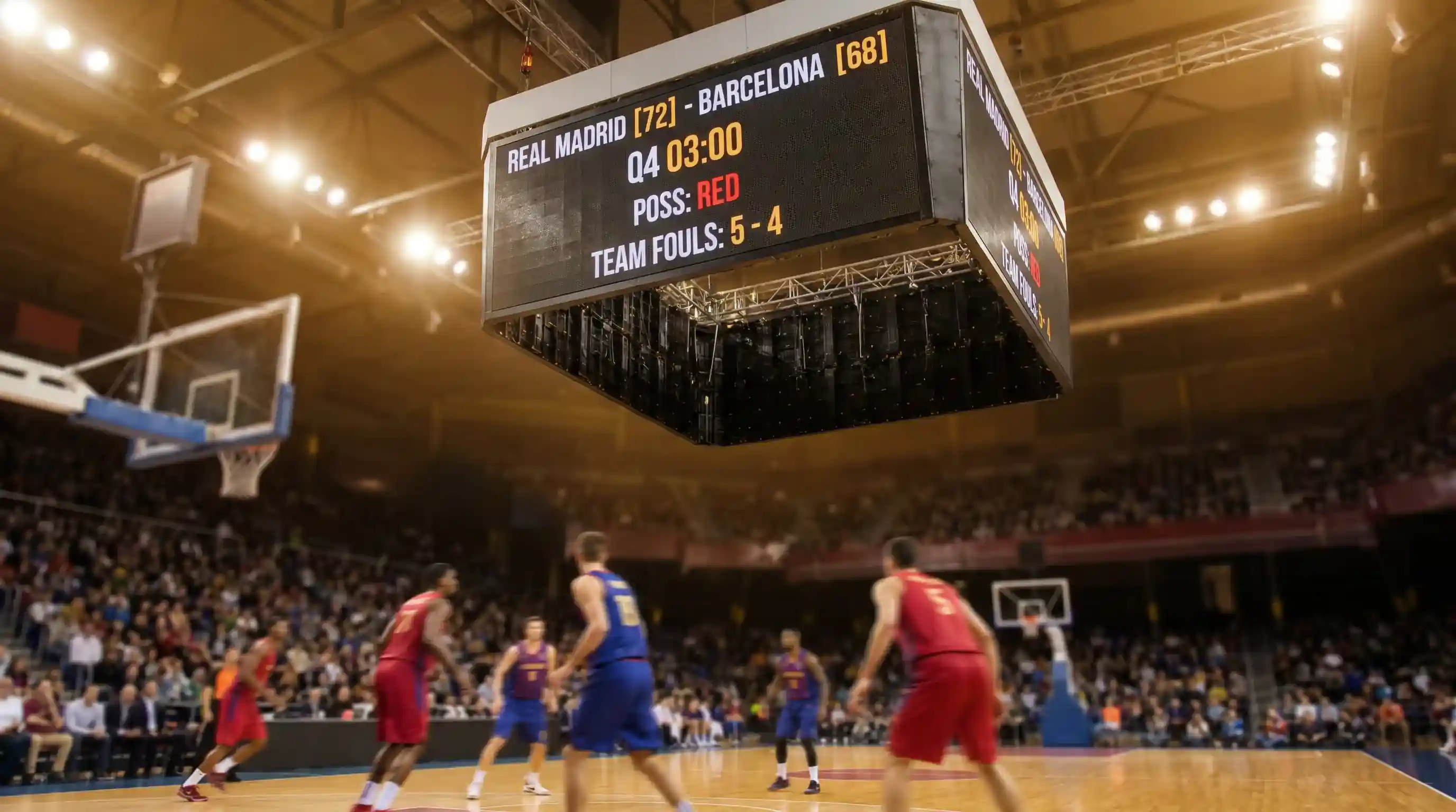 Marcador ajustado en partido ACB mostrando diferencias de handicap