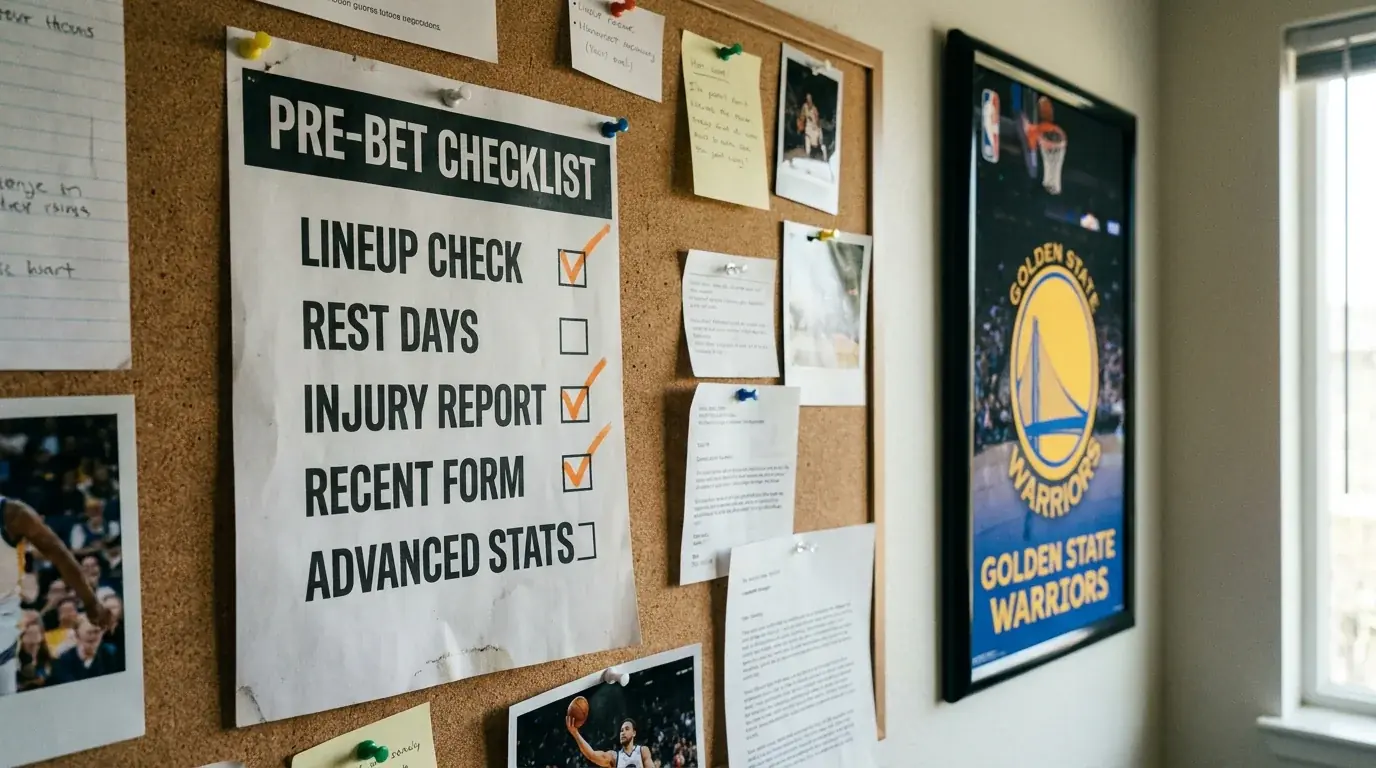 Lista de verificación antes de realizar una apuesta de baloncesto con factores clave