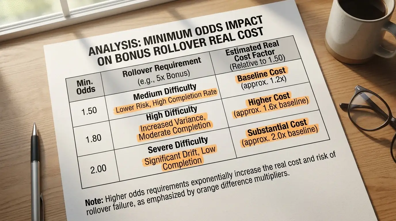 Tabla comparativa del impacto de diferentes cuotas minimas en el coste del rollover
