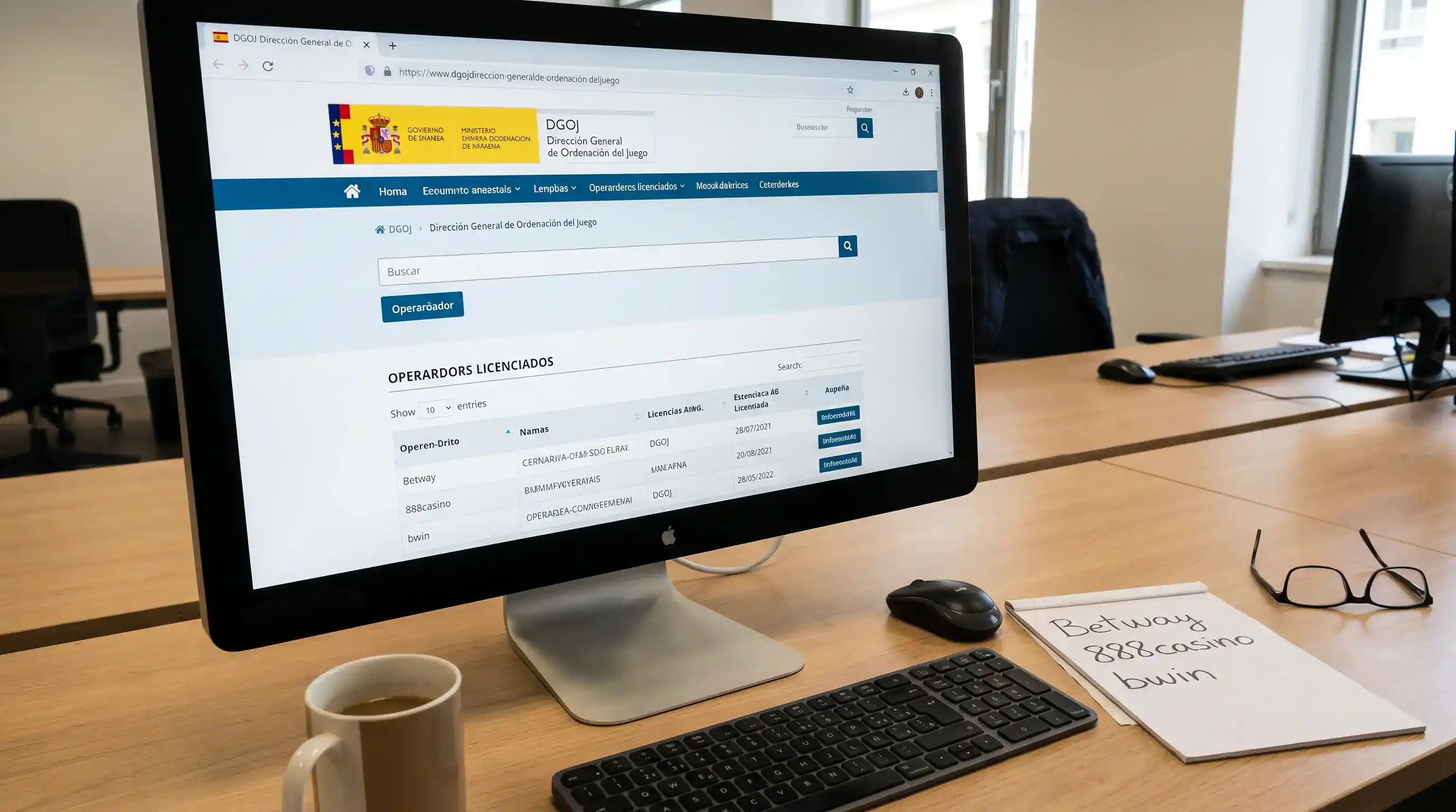 Verificación de licencia DGOJ en operador de apuestas deportivas