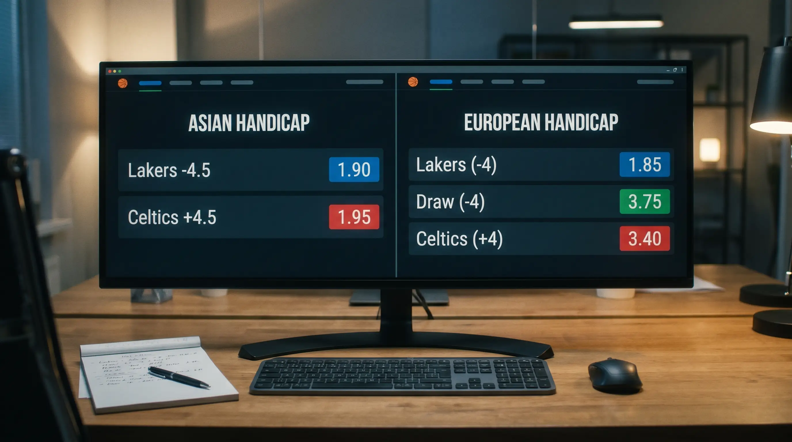 Hándicap asiático en baloncesto — Diferencias y Uso | Apuestas Baloncesto