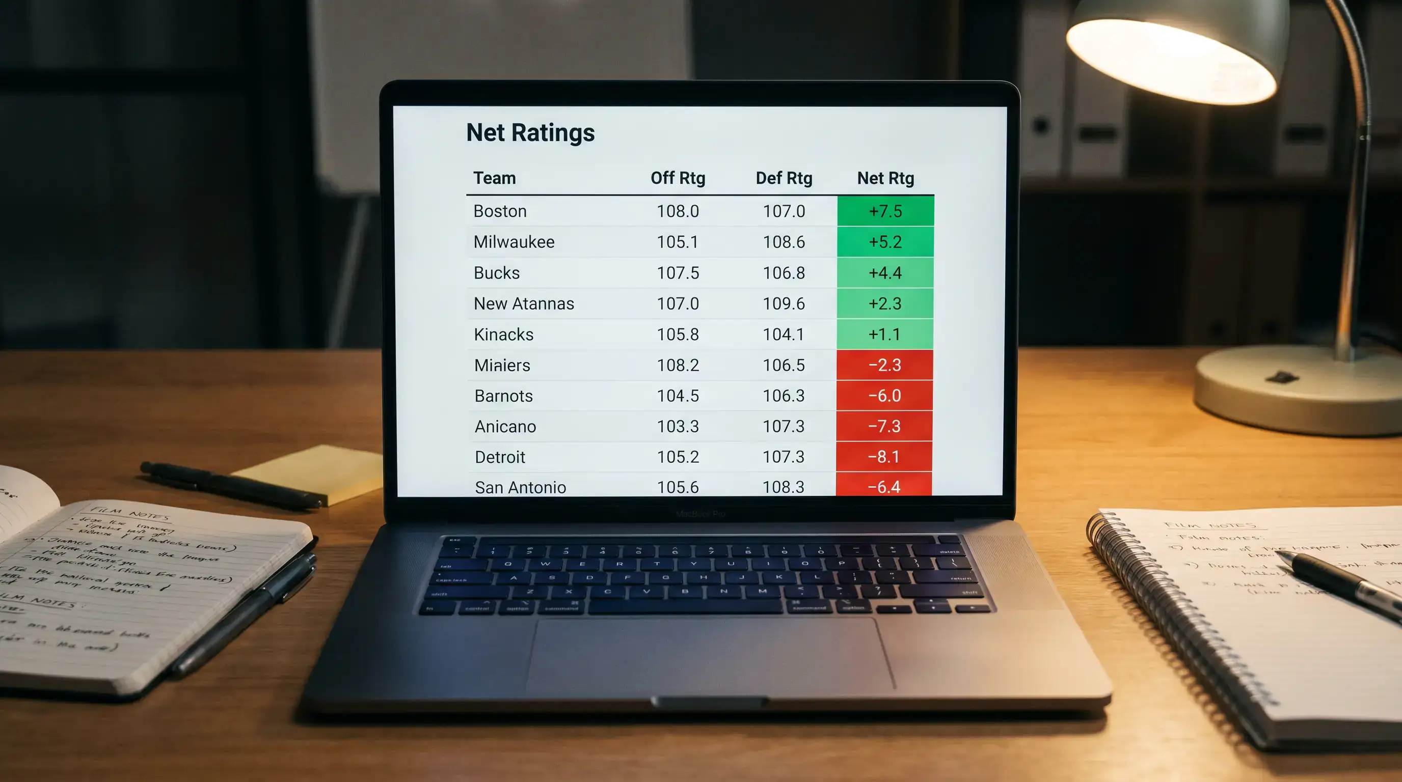 Tabla comparativa de Net Rating entre equipos de baloncesto NBA y ACB para apuestas