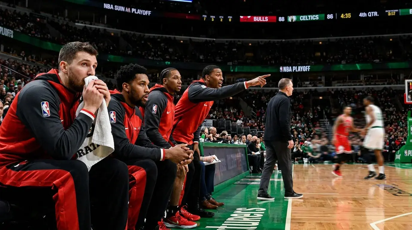 Quinteto titular de baloncesto NBA en playoffs con rotacion corta de siete jugadores