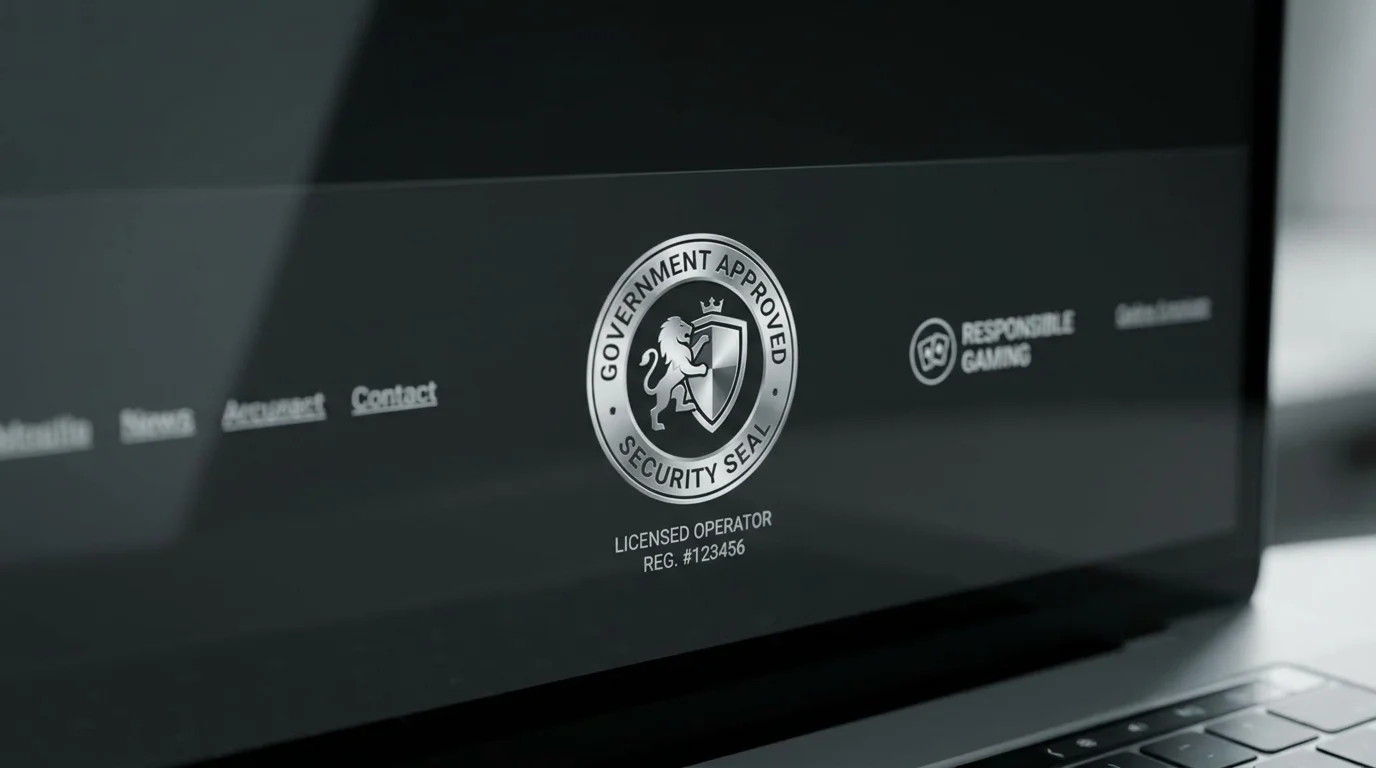Detalle del logotipo de Juego Seguro en la parte inferior de una web de apuestas