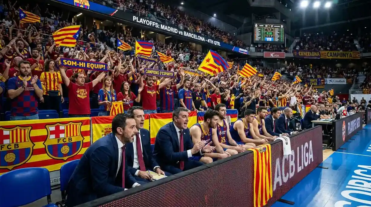Pabellon de ACB en playoff con público local intenso y factor cancha decisivo